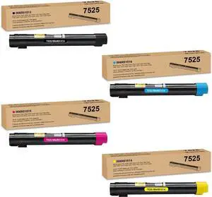 Remanufactured 7525 Extra High Capacity Toner Cartridge Replacement for Xerox WorkCentre 7525 7845 7835 7530 7535 7545 7556 7830 7845 7855 7970 Printer for 006R01513 006R01514 006R01515 006R01516