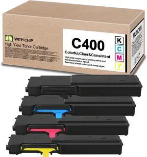 Compatible C400 C405 Toner Cartridge High Capacity 106R03512 106R03513 106R03514 106R03515 Replacement for Xerox VersaLink C400 C405 C400D C400DN C405DN C405N Printer(4-Pack)