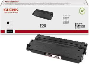 1-Pack Black Cartridge E20 1492A002 Toner Cartridges, Replacement for Canon Cartridge E20 1492A002 for PC100 300 400 530 700 900 Series Printer