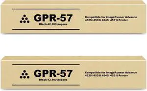 GPR-57 Toner Cartridge Black Compatible GPR57 Toner Replacement for Canon GPR-57 Toner Black 0473C003 for ImageRUNNER Advance 4525i 4535i 4545i 4551i DX 4725i 4735i 4745i 4751i, 42,100 Pages/Pack