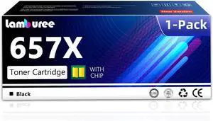 657X Black Toner Cartridge Compatible for HP 657X CF470X Works with Color Enterprise MFP M681 M682 Series (1 Black, 1-Pack)