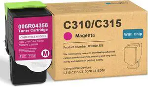 C310/C315 High-Yield Magenta Toner Cartridge - 1 Pack C310/C315 Ink Cartridge 006R04358 Toner Replacement for Xerox C310 C315 C310DNI C315DNI Printer