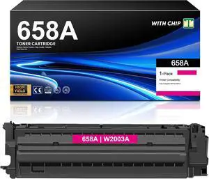 658A Magenta Toner Cartridge Replacement for HP 658A W2003A Toner Cartridge Work with Color Enterprise M751dn M751n Printer (1 Pack Toner with Chip)