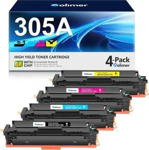305A 305X Toner Cartridges 4 Pack Remanufactured Replacement for HP 305A CE410A CE411A CE412A CE413A Toner Works with Pro 300 M351 M375 Pro 400 M451 M475 | CE305AQ1