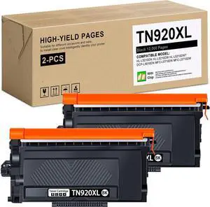 TN920XL TN920 Toner Cartridge Black HL-L6210DW: (with Chip) Replacement for Brother TN-920XL TN-920 TN920XXL Work for HL-L6210DWT HL-L5210DN HL-L5210DW HL-L5210DWT Printer, High Yield 2 Pack