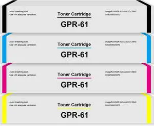 Remanufactured GPR-61 GPR61 Toner Cartridge Replacement for Canon 3763C003AA 3764C003AA 3765C003AA 3766C003AA for imageRUNNER Advance C5840/C5850/C5860/C5870 Printer (1BK/1C/1Y/1M)
