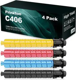 Remanufactured MP C306/C406 Toner Cartridge Replacement for Ricoh 842091 842092 842093 842094 to with MP C307 MP C306 MP C406 MP C407 Printer(4-Pack)