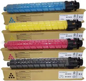 IM C4510 IM C6010 IMC4510 IMC6010 Toner Cartridge 842526 842527 842528 842529 Compatible for Lanier Savin IM C4510 IM C6010 IM C5510 IM C7010 Printers(4-Pack)