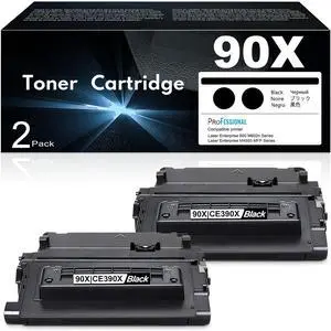 90X CE390X High Yield Toner Cartridge Black 2-Pack Compatible Replacement for HP 90X 90A Laser Enterprise 600 M602n M602dn M602x; Laser Enterprise M4555 M4555h M4555f MFP Printer