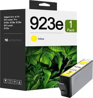 923e Yellow Ink Cartridges Replacement for HP 923e Ink Cartridges Work with for OfficeJet 8122e OfficeJet Pro 8135e 8138e 8139e Printer (1-Pack, 4K0T6LN)