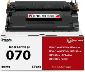 070 High-Yield Black Toner Cartridge 1-Pack Replacement for Canon 070 Toner Cartridge for imageCLASS MF460dw MF461dw MF462dw MF465dw LBP240dw LBP243dw LBP246dw LBP247dw Printer