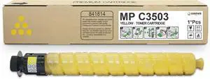 MP C3503 C3003 Toner Cartridge (1-Pack, Yellow) - Lovn 841814 Yellow Toner Cartridge (Up to 18,500 Pages) Replacement for Ricoh Aficio/Lanier/Savin MP C3003 MP C3503 MP C3004 MP C3504 Printer