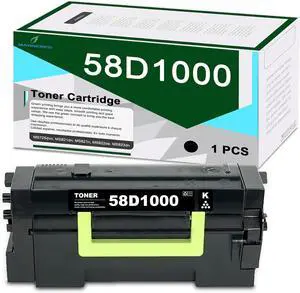 58D1000 1-Black Toner Cartridge [8,000 Pages] - Compatible MS725 Toner Cartridge Replacement for Lexmark 58D1000 Toner Cartridge for C3326dw MC3326adwe, MC3326i Printer