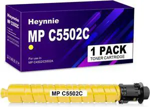 Remanufactured MP C5502C Toner Cartridge Replacement for Ricoh MP C4502 C5502A Lanier MP C4502 C5502 Savin MP C4502 C5502 Printer for Ricoh 841752 (Yellow,1Pack)