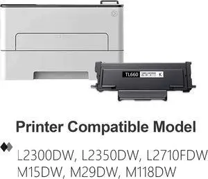 TL660 TL630 Toner Cartridge (1 Pack, Black) - Lovn Compatible TL-660 TL-630 Toner Cartridge (Up to 3,500 Pages) Replacement for Pantum L2300DW L2350DW L2710FDW M15DW M29DW M118DW Printer