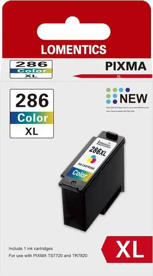 CL-286 XL Color Ink Cartridges (1-Pack, Tri-Color) - Lometic CL-286XL Ink Replacement for Canon PIXMA TS7720 and TR7820 Printer