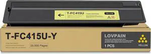 T-FC415U T-FC415UY T-FC415U-Y High Yield Toner Cartridge Replacement for Toshiba T-FC415U T-FC415U-Y E-Studio 2515AC 3015AC 3515AC 4515AC 5015AC Printer (1-Pack, Yellow)