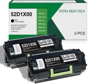 521X 52D1X00 Extra High-Yield Toner Cartridge 2Pack (45,500 Pages) - Compatible Toner Replacement for Lexmark MS811dn MS811dtn MS811n MS812de MS812dn MS812dtn Printers