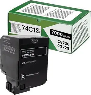 74C1SK0 Black Compatible 7000 Pages Toner Cartridge High Yield Replacement for CS725 CX725 CS720 Printer(1Pack)