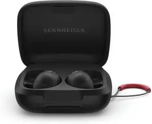 Sennheiser Momentum Sport - Earbuds with Sport Sound Tuning and Adaptive ANC, Secure Fit, 24-Hour Battery Life, Fitness Tracker for Body, Black
