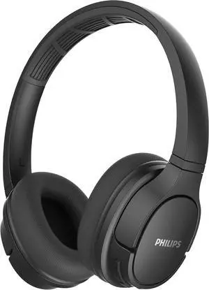 PHILIPS ActionFit SH402 Wireless Bluetooth Headphones, IPX4 Splash-Resistance, Up to 20+ Hours of Play time, Echo Cancellation, Quick Charge, Smart Pairing and Cooling Earcups - Black (TASH402BK)