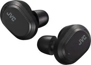 JVC HAA50TB Truly Wireless Earbuds Noise Cancelling Earbuds with Memory Foam Earpieces, 32H Battery Life with Charging Case, Touch & Talk, Bluetooth 5.0, Touch Sensor Control, Waterproof IPX4, Black