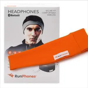 AcousticSheep RunPhones Wireless | Bluetooth Headphones for Running, Exercise & More | Flat Speakers | Rechargeable Battery Lasts Up to 10 Hours | Orange Exuberance (Size S) AcousticSheep RunPhones Wireless | Bluetooth Headphones for Running, Exercise & More | Flat Speakers | Rechargeable Battery Lasts Up to 10 Hours | Orange Exuberance (Size S)