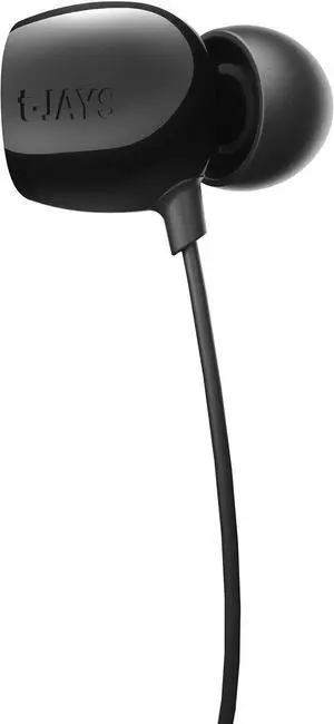 JAYS t-JAYS Two Noise Isolating Earbuds (High Gloss Black)