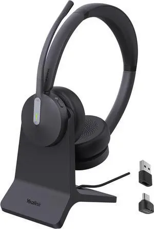 Yealink BH70 Dual UC Wireless Headset with Charging Stand, UC Compatible Bluetooth Headphone with Mic for Work, up to 35h Talk Time, 147g All-Day Comfort Perfect for Open Office Hybrid Work
