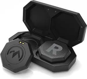 OutdoorMaster Update Ski Helmet Headphones, True Wireless Bluetooth with Charging Case, Drop-in Headphones HD Speaker Chip Compatible with All Audio Ready Snowboard Helmets-Pure Black