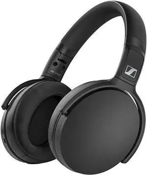 SennheiserHD 350BT Black Bluetooth 5.0 Wireless Headphone - 30-Hour Battery Life, USB-C Fast Charging, Virtual Assistant Button, Foldable - Black