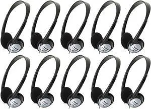 Panasonic RP-HT21 Lightweight Headphones with XBS (10 Pack)