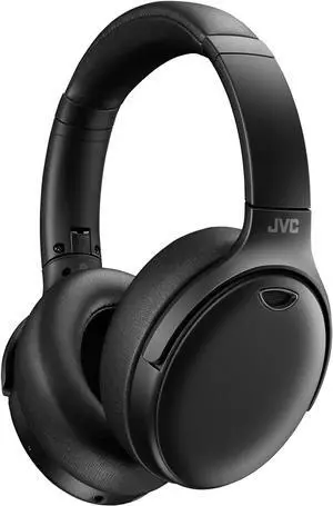 JVC Hybrid Noise Cancelling Wireless Headphones, BT 5.0, 25 Hour Rechargeable Battery, Full Touch Control, Google Assistant Compatible, Automatic Power On, Two-Way Foldable Design - HAS100N (Black)