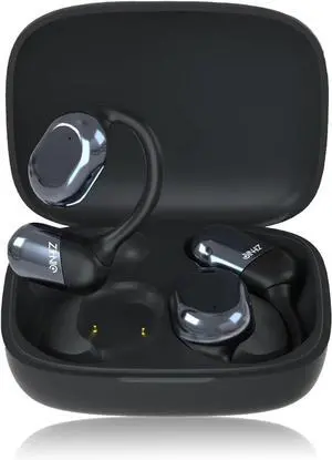 ZIHNIC Wireless 4-Mode AI-Translation Earphones - Real-Time Language Translation, 150+Languages Included, Comfortable Ear Hooks, IPX5 Waterproof, Compatible with Phone, Android Phone-Black