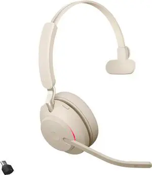 Jabra Evolve2 65 USB-C UC Mono - Beige Wireless Headset/Music Headphones