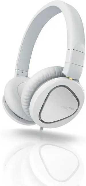 Creative 51EF0650AA005 Hitz MA-2600 On-Ear Stereo Mobile Headset with 40 mm Driver and In-line Mic, White