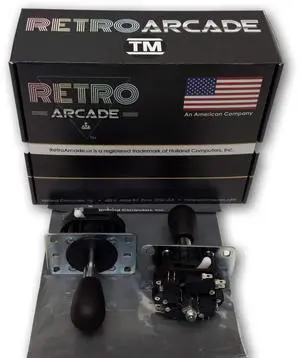 Mag-Stik-Plus Arcade Joystick Player switchable from 4 to 8 Way from The top of The Panel (Black)