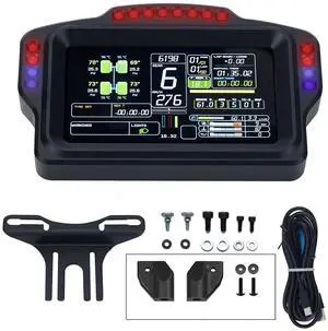 Obokidlyamor 5" Screen & 16 RGB LEDS DV480 PRO Dashboard For MOZA R3/R5/R9/R12/R13 Base; Car Speed Display Racing Simulator Wheel Simulated racing instrument panel For FANATEC