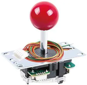 10 Pcs of SANWA JLF-TP-8YT Joystick Red Top - for Arcade Game 4 & 8 Way Adjustable, Compatible with Catz Mad SF4 Tournament Joystick