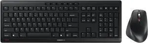 Cherry Stream Comfort Desktop Wireless Keyboard and Mouse | USB SX Scissors Mechanism | Whisper-Quiet Silent | Keystroke (Black, Desktop Combo)