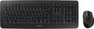 CHERRY DW 5100, Wireless Desktop Set, German Layout, QWERTZ Keyboard, Battery-Operated, Robust Professional Keyboard, Ergonomic 6-Button Mouse, Black