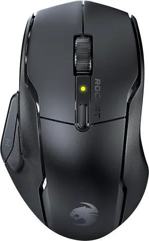 ROCCAT Kone Air - Wireless Ergonomic Gaming Mouse With 800-hour Battery Life, 19K DPI Optical Sensor, Double-Injected Rubber Side Grips, Programmable Button Design & Titan Optical Switches - Black