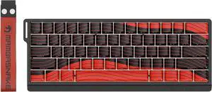 ATTACK SHARK MAMBASNAKE X60 HE Rapid Trigger Magnetic Switch 60% RGB Wireless Mechanical Gaming keyboard,2.4Ghz/BT/Wired,8KHZ Polling Rate,0.01mm Adjustable Actuation,Web Driver for Win/Mac(Black Red)