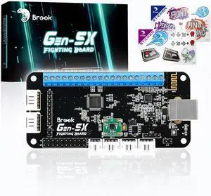 Brook Gaming Gen5X Fighting Board with Sticker - Ultimate Multi-Platform Supports PS5, XB Series, XS, NS and PC - Lightning-Fast Response Times for Fighting Gaming Exclusive Version