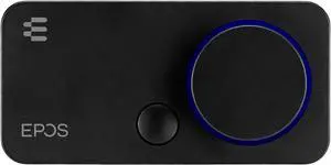 EPOS GSX 300 - External Computer Sound Card - High-Resolution Stereo & 7.1 Surround Sound - LED Volume Dial; Customizable Smart Button - Windows 10 Synchronized