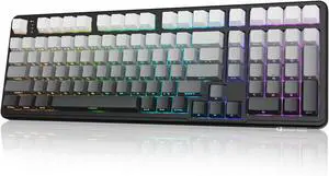 ATTACK SHARK X98 Wireless Mechanical Keyboard,RGB Backlit,Tri-Mode BT5.0/2.4GHz/USB-C Hot-Swappable,PBT Keycaps,Pre-lubed Linear Switches Computer Gaming Keyboard for PC/Tablet/PS5/Xbox