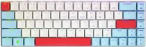 Cherry MX-LP 2.1 Compact Wireless Gaming Keyboard. RGB MX Silver Speed Switches. RGB Lighting Low-Profile MX Precision switches. 65% Size. 68 Keys. (Red White & Blue)