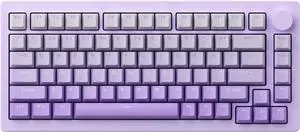 MONSGEEK M1W V3 Aluminum Mechanical Keyboard 75% RGB Hot-swappable Gaming Keyboard with Knob, 6000 mAH RGB Gradient Purple with PBT Double Shot Keycaps V3 Piano Pro