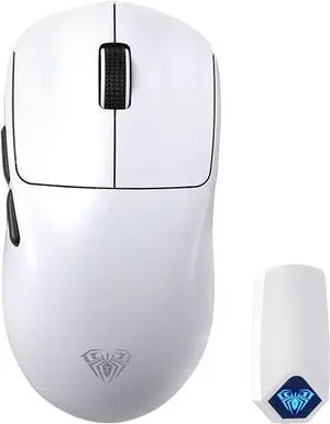 AULA SC800 Wireless Gaming Mouse, Adjustable 26000 DPI, 37g Ultra-Lightweight Mouse, PAW3395 Sensor, 8KHz Polling Rate, Programmable Buttons, Tri-Mode BT5.0/2.4G/USB-C Rechargeable Mouse Gamer(White)
