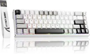 ATTACK SHARK X68 MAX HE Wired Rapid Trigger Mechanical Creamy TKL RGB Gaming Keyboard with Full Aluminum CNC,8K Polling,0.005mm Accuracy,Hall Effect Magnetic Switch,NKRO,Driver for Win Mac(Star White)